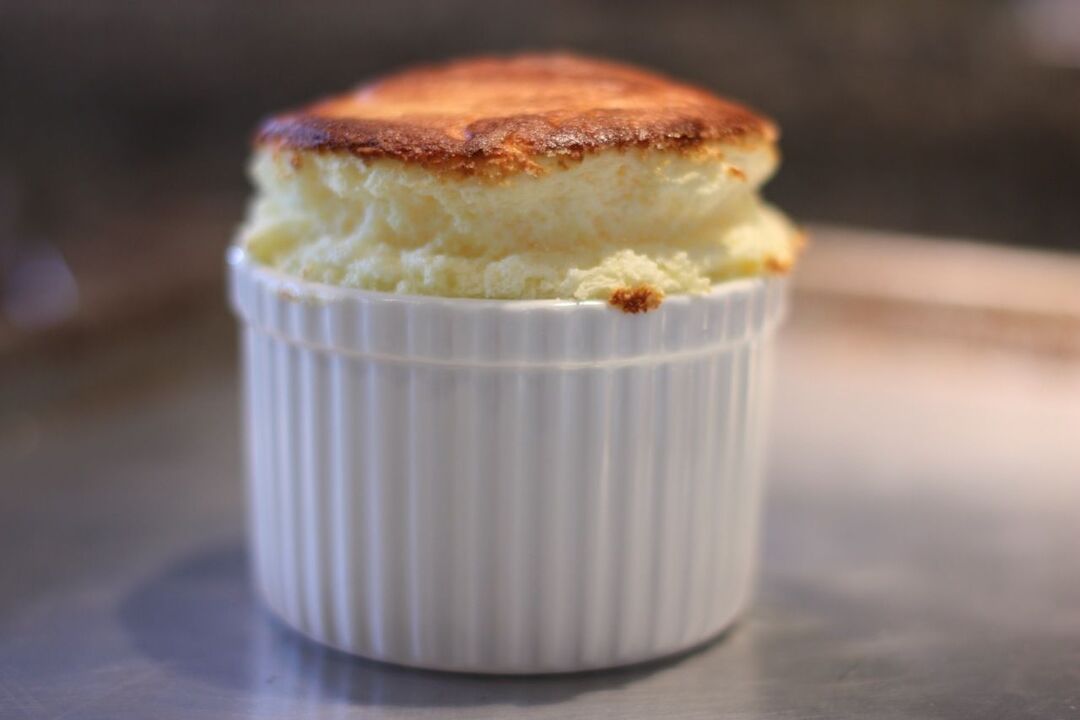 soufflé di cagliata con pancreatite